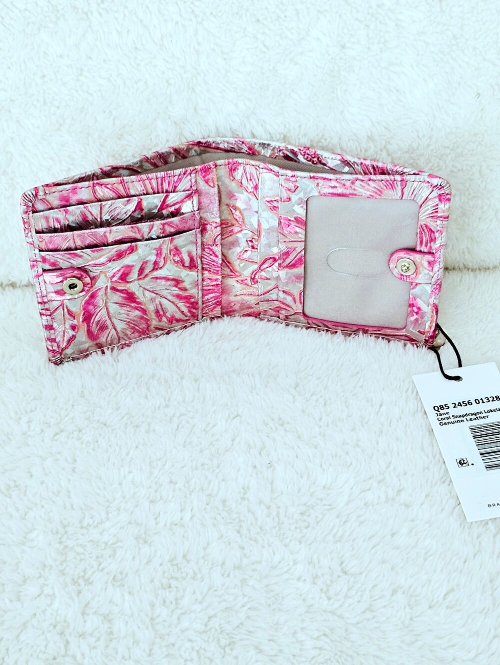 NWT Brahmin CORAL SNAPDRAGON LOKELANI Lane w/Jane Wallet - Picture 13 of 16